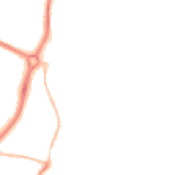 Night-time road noise heatmap for EN10 6BN