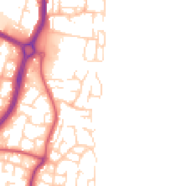 Daytime road noise heatmap for EN10 6BU