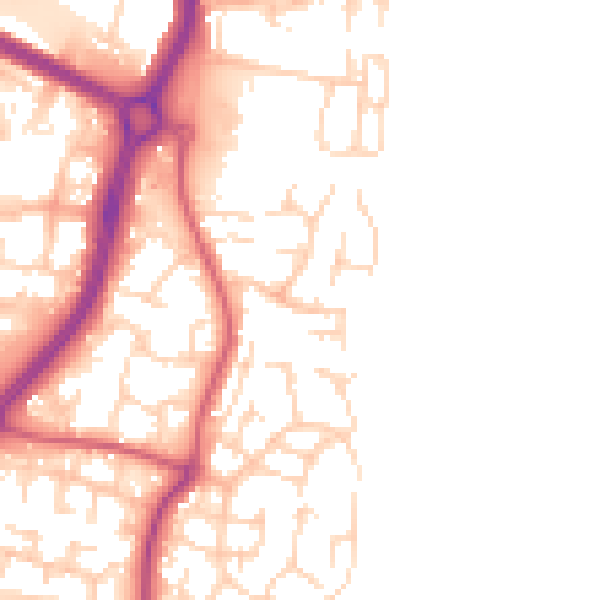 Daytime road noise heatmap for EN10 6BW