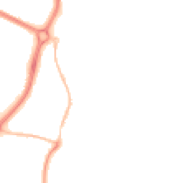 Night-time road noise heatmap for EN10 6BW