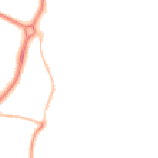 Night-time road noise heatmap for EN10 6BY