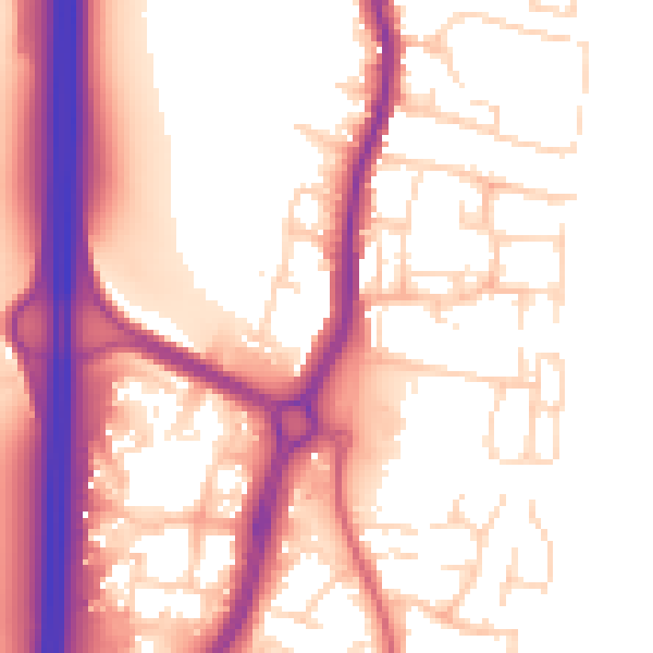 Daytime road noise heatmap for EN10 6DF