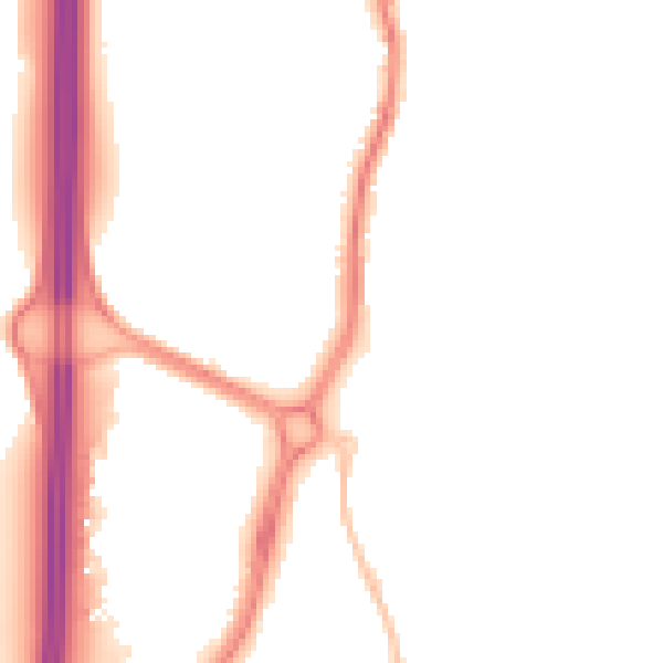 Night-time road noise heatmap for EN10 6DF