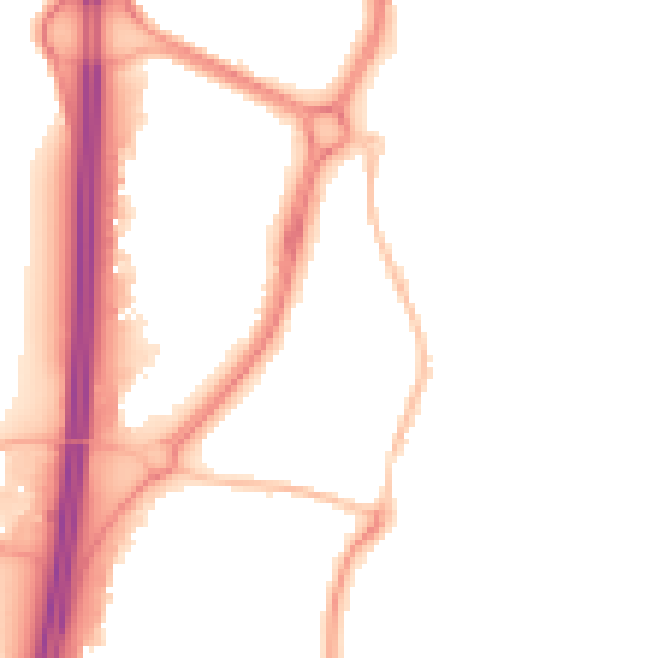 Night-time road noise heatmap for EN10 6DL
