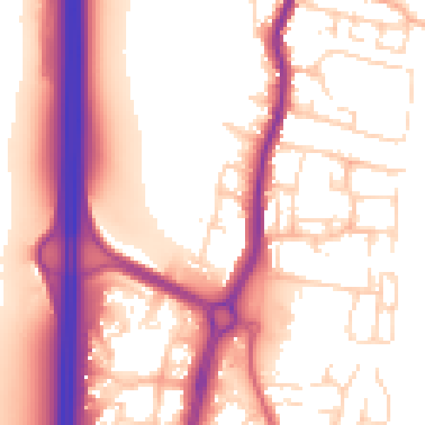 Daytime road noise heatmap for EN10 6DQ