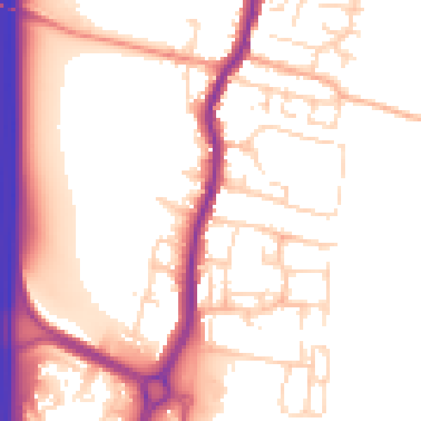 Daytime road noise heatmap for EN10 6DS