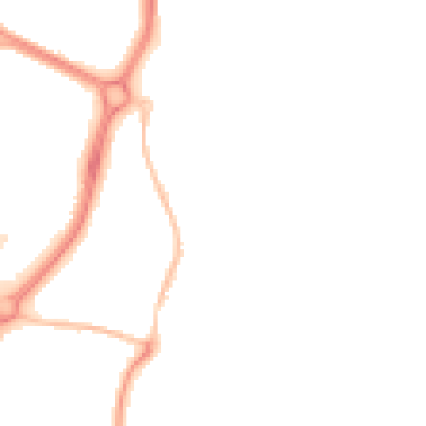 Night-time road noise heatmap for EN10 6DT