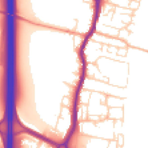 Daytime road noise heatmap for EN10 6DU
