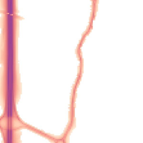 Night-time road noise heatmap for EN10 6DU