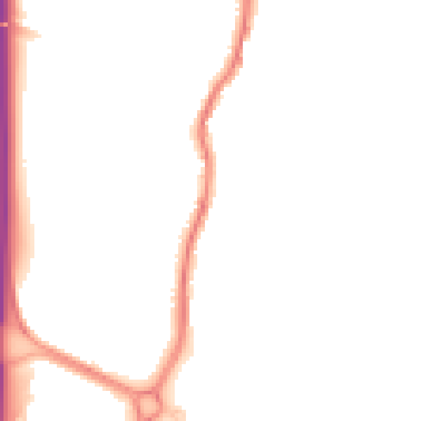 Night-time road noise heatmap for EN10 6DW