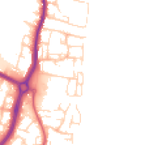 Daytime road noise heatmap for EN10 6GA