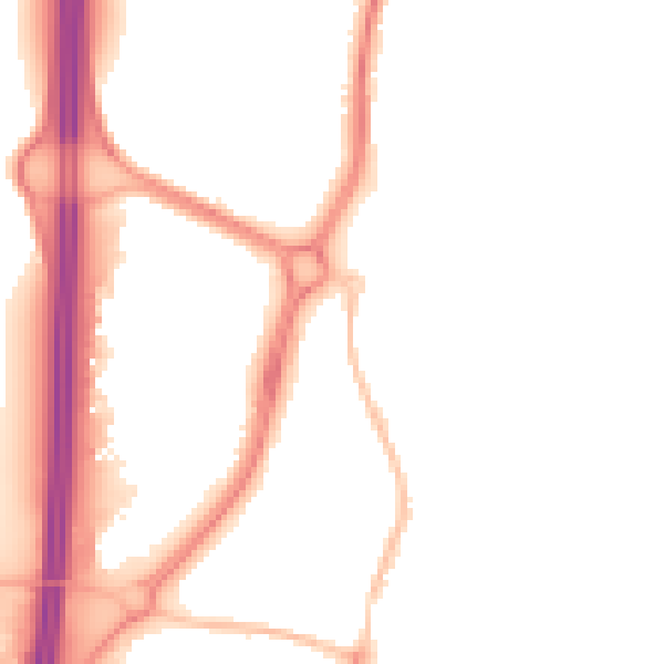 Night-time road noise heatmap for EN10 6GF