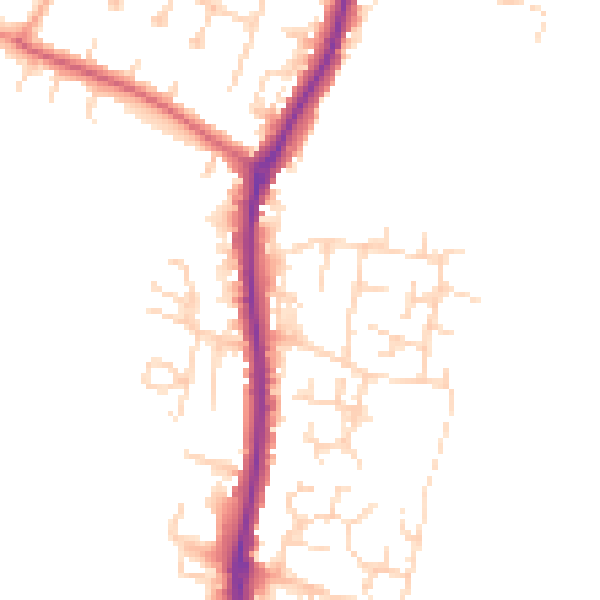 Daytime road noise heatmap for EN10 6GL
