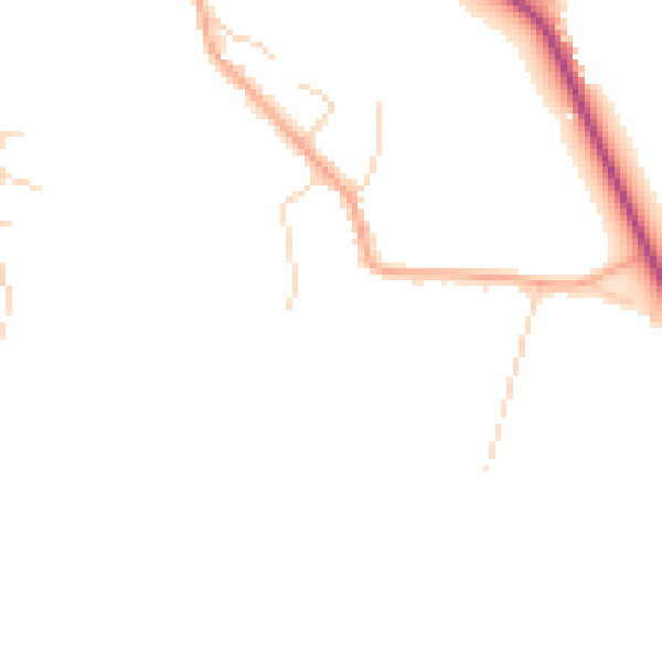 Daytime road noise heatmap for EN10 6GT
