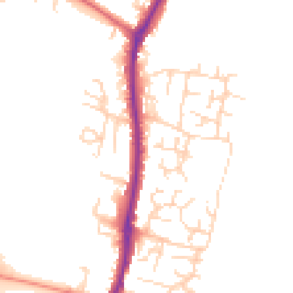 Daytime road noise heatmap for EN10 6NN