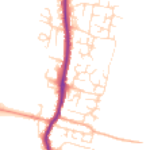 Daytime road noise heatmap for EN10 6NR