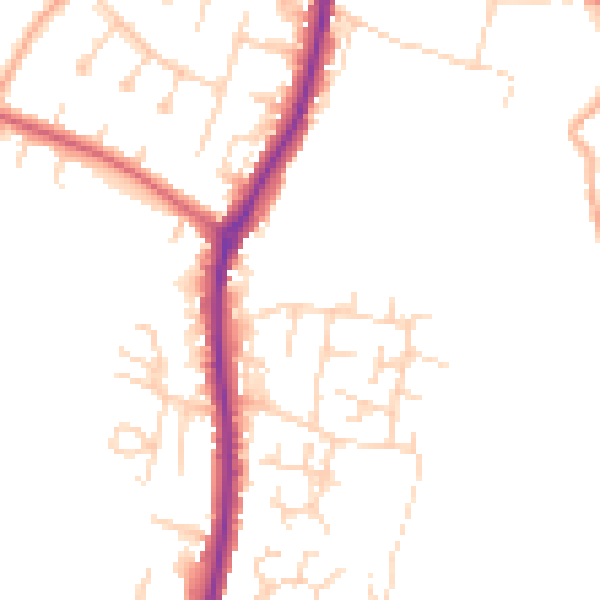 Daytime road noise heatmap for EN10 6PB