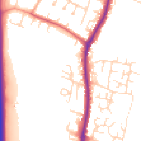 Daytime road noise heatmap for EN10 6SA