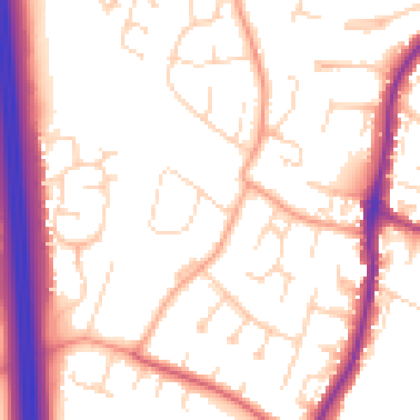 Daytime road noise heatmap for EN10 7EF