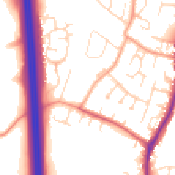 Daytime road noise heatmap for EN10 7EL