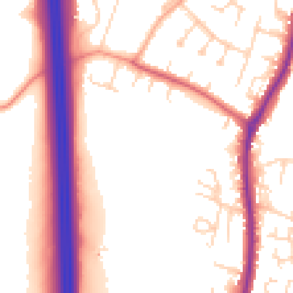 Daytime road noise heatmap for EN10 7FN