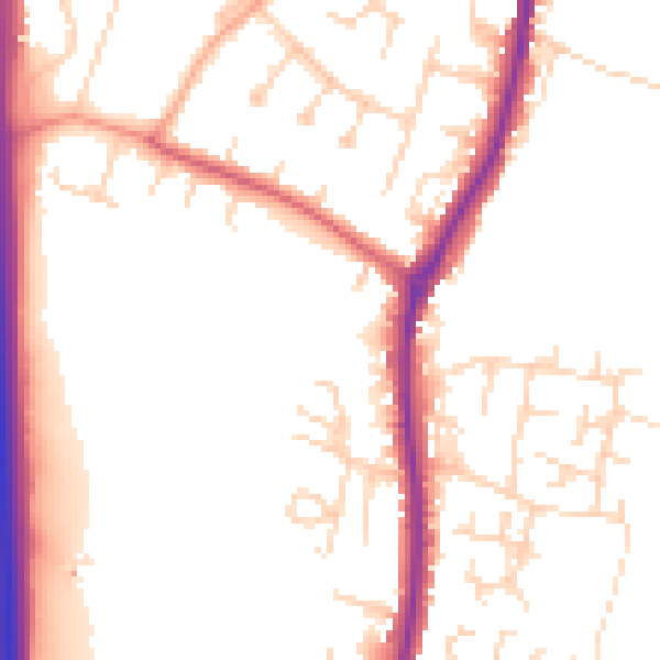Daytime road noise heatmap for EN10 7FU