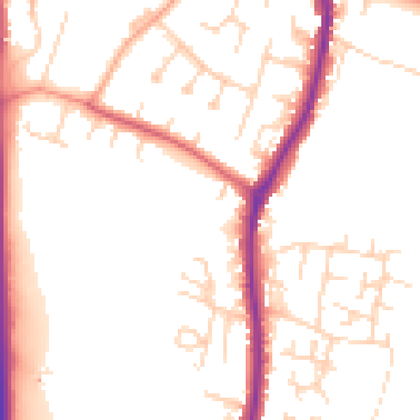 Daytime road noise heatmap for EN10 7FY