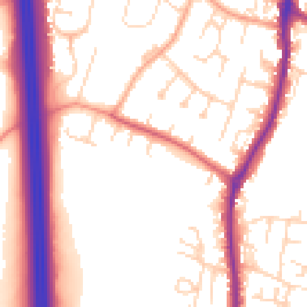 Daytime road noise heatmap for EN10 7HJ