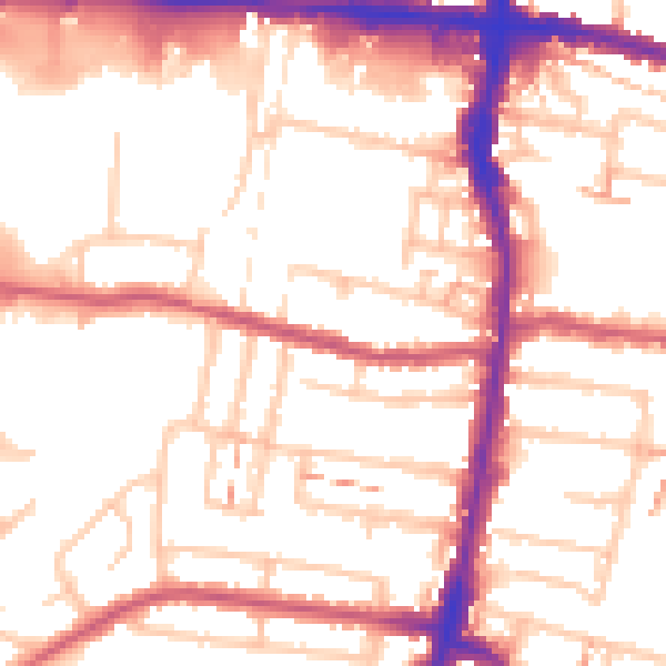 Daytime road noise heatmap for EN3 4AB
