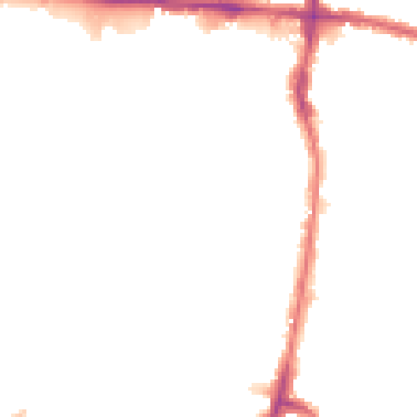 Night-time road noise heatmap for EN3 4AB