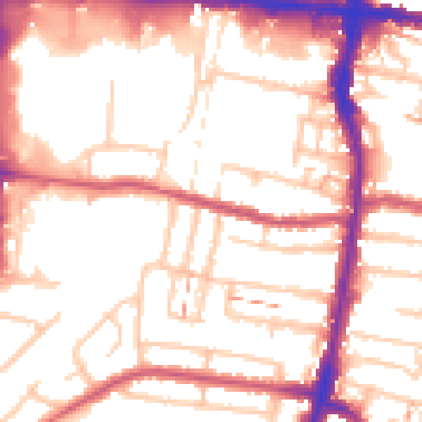 Daytime road noise heatmap for EN3 4AF