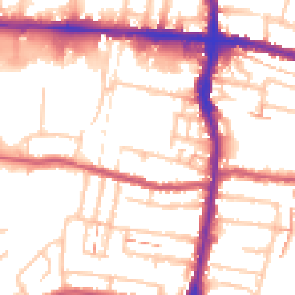 Daytime road noise heatmap for EN3 4AJ