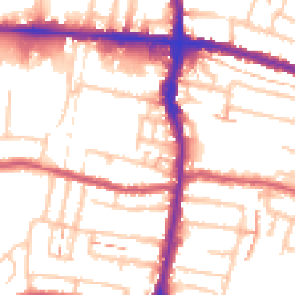 Daytime road noise heatmap for EN3 4AL