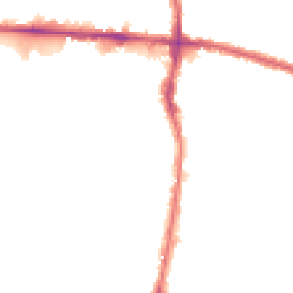 Night-time road noise heatmap for EN3 4AL