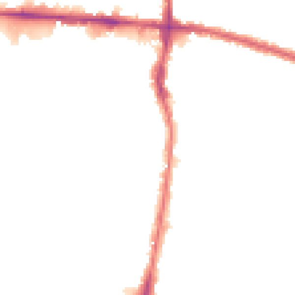Night-time road noise heatmap for EN3 4AN