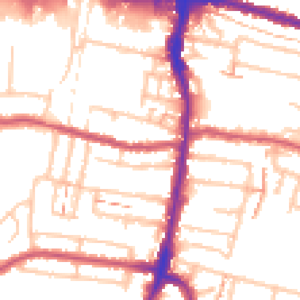 Daytime road noise heatmap for EN3 4AQ