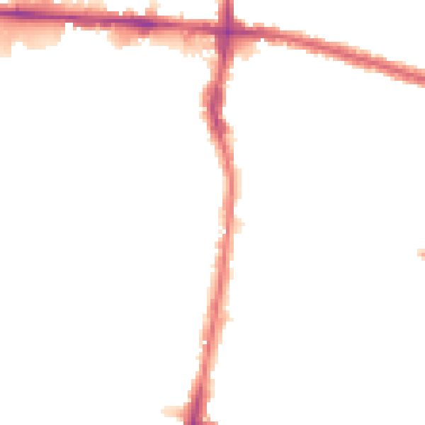 Night-time road noise heatmap for EN3 4AT
