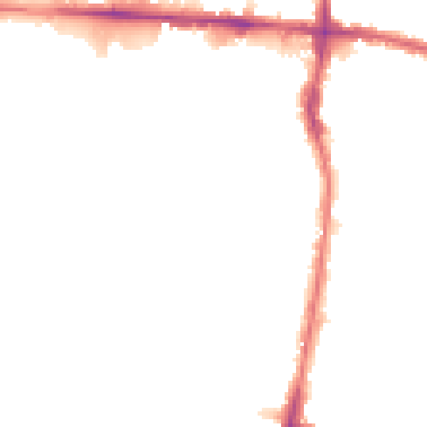 Night-time road noise heatmap for EN3 4AX