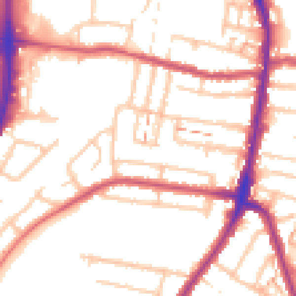Daytime road noise heatmap for EN3 4BD