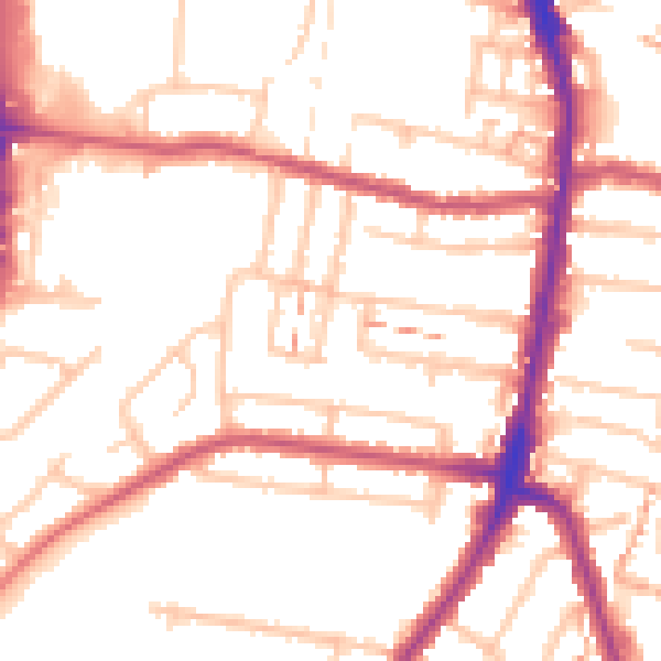 Daytime road noise heatmap for EN3 4BE