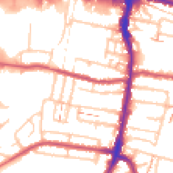 Daytime road noise heatmap for EN3 4BL