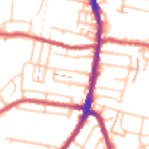 Daytime road noise heatmap for EN3 4BS