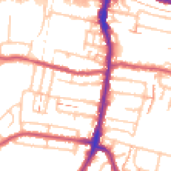 Daytime road noise heatmap for EN3 4BW