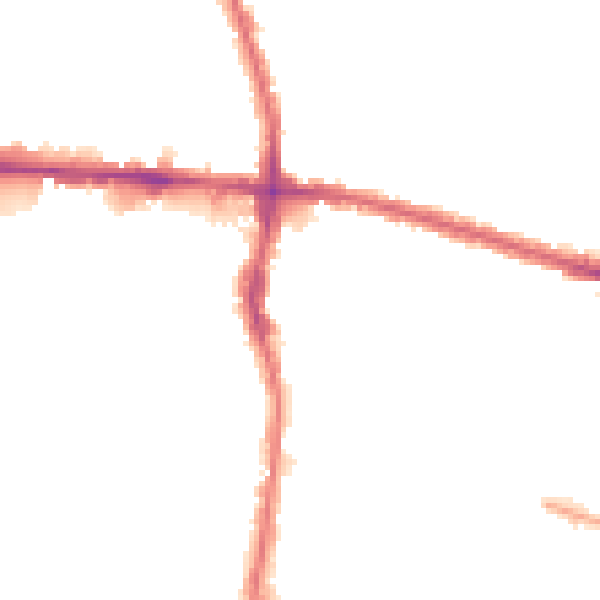 Night-time road noise heatmap for EN3 4BZ