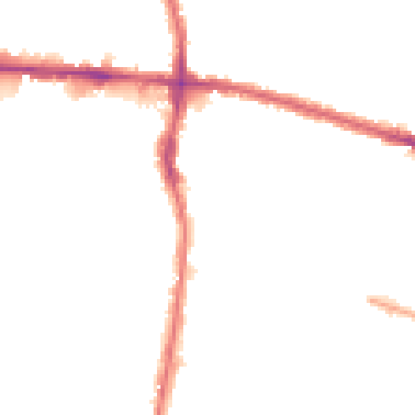 Night-time road noise heatmap for EN3 4DA