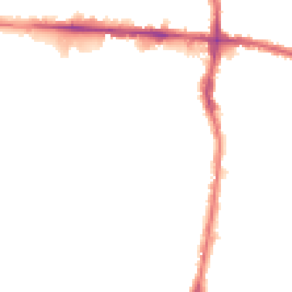 Night-time road noise heatmap for EN3 4DB