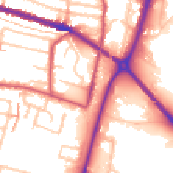 Daytime road noise heatmap for EN3 4FH