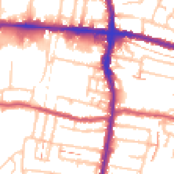 Daytime road noise heatmap for EN3 4FN