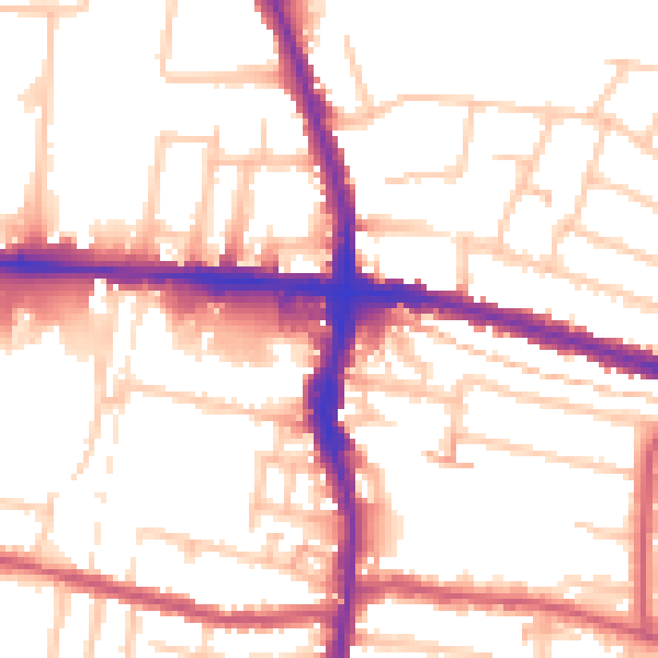 Daytime road noise heatmap for EN3 4HF