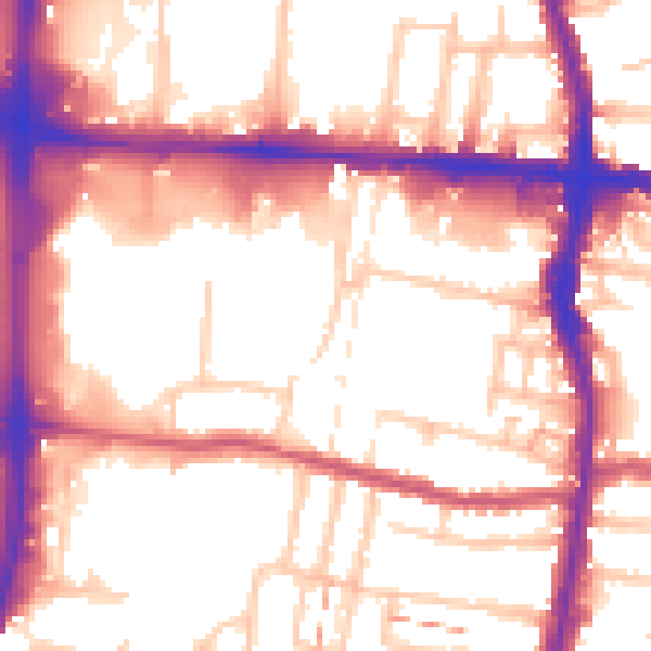 Daytime road noise heatmap for EN3 4HQ
